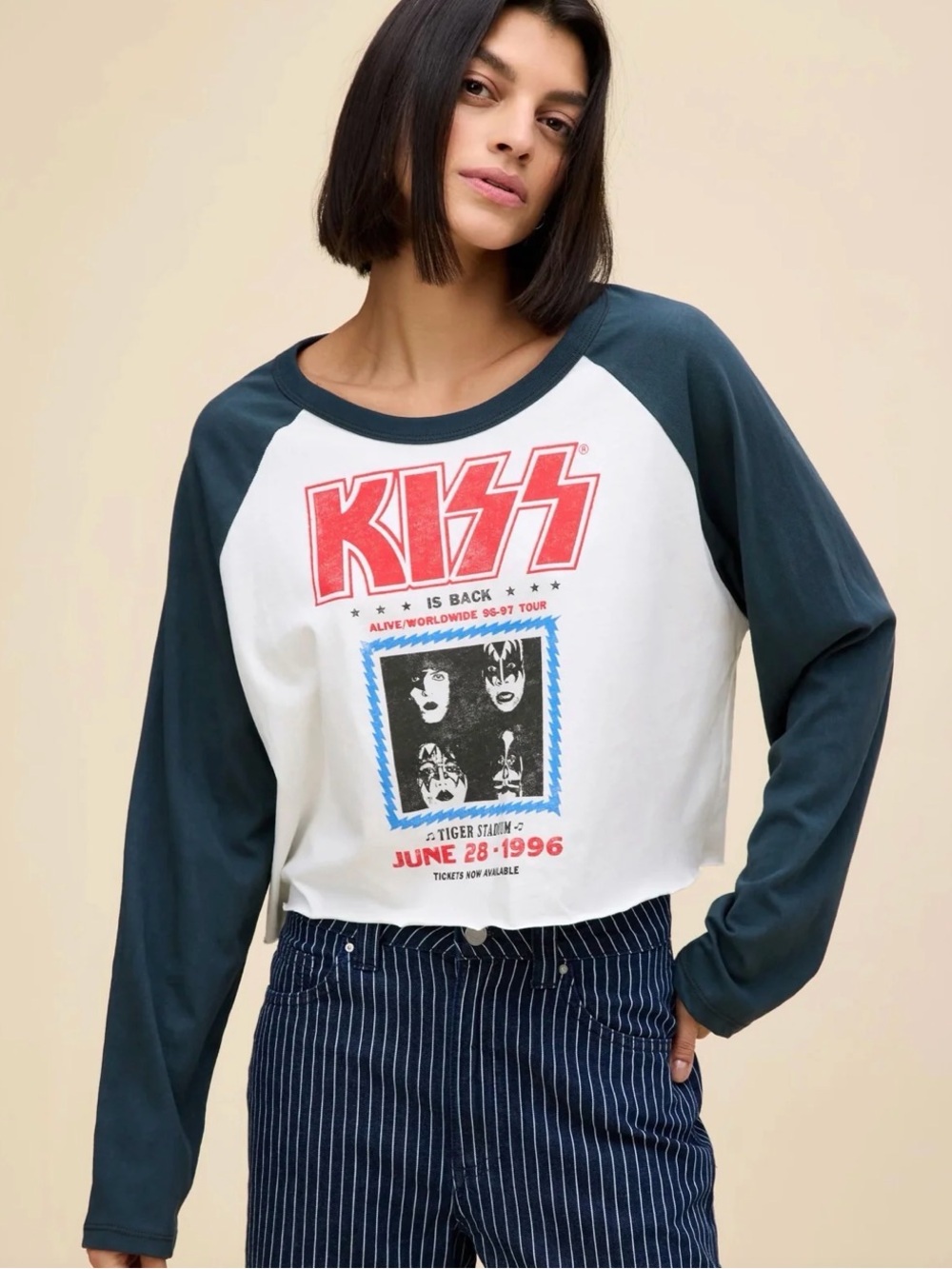Daydreamer KISS Raglan Long Sleeve T-shirt, Sz M, NWT